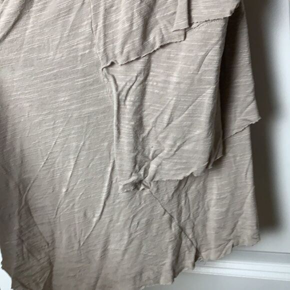 APT 9 Tan Open Front Cardigan longer in front - Picture 2 of 4